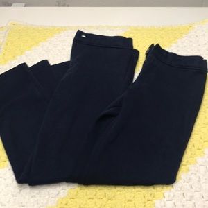 2 Pairs of Navy Ponte Knit Uniform Pants 6/6X